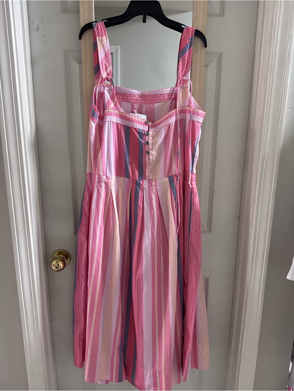 Free people nwt M Pink Striped midi Dress